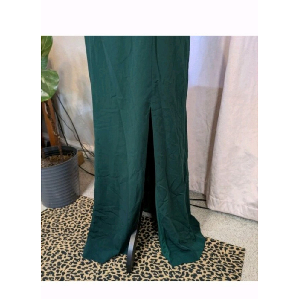 Ralph Lauren Women's Evening Green V Neck Dress With Slip Sz 2 - Picture 7 of 7